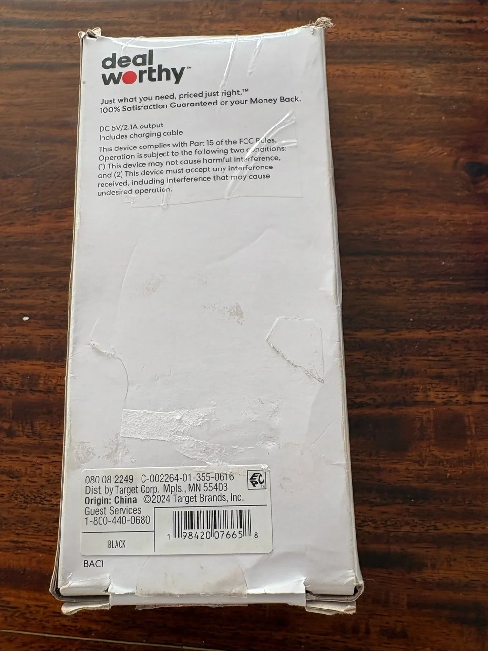 Dealworthy 4000mAh Portable Power Bank - Black